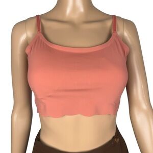 Danskin Laser Pullover Bra With Scallop Edge Size L